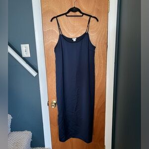 J crew navy slip dress, size large
